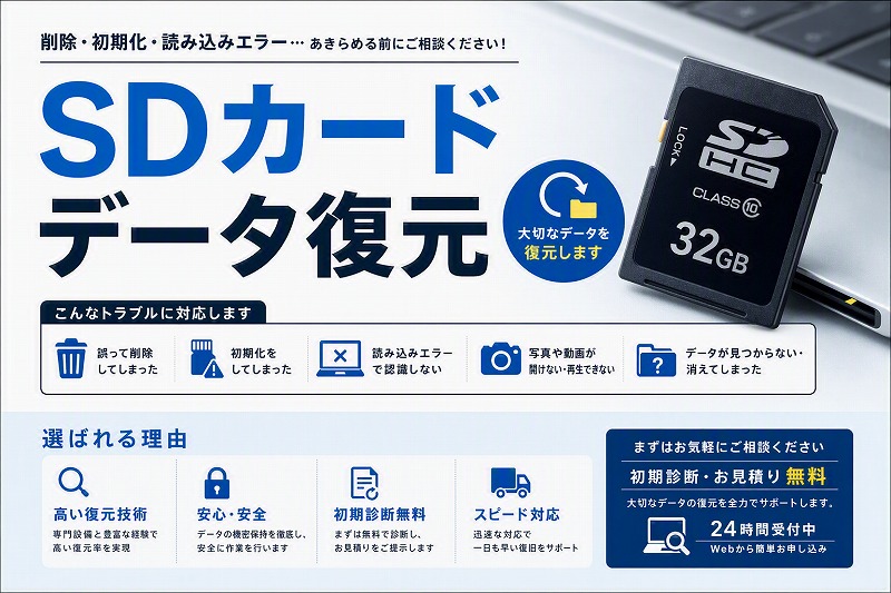 sdカード データ復元 パソコン